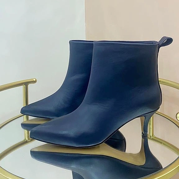 Tronchetti blu pelle hotsell